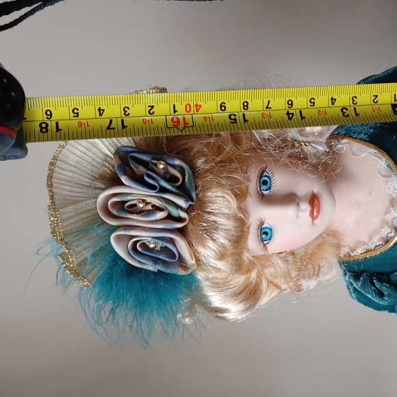 Porcelain Doll in Green Gown - Picture 10 of 10